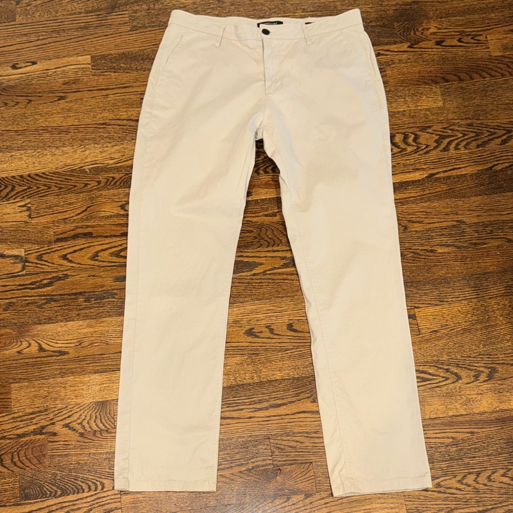 Kenneth Cole Slim Fit Cream Khaki Chino Trouser Pants Men's 34/32